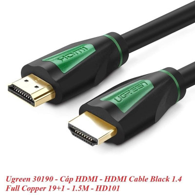 Ugreen UG30190HD116TK 1.5M màu Đen Cáp tín hiệu HDMI chuẩn 1.4 hỗ trợ phân giải 4K * 2K - HÀNG CHÍNH HÃNG