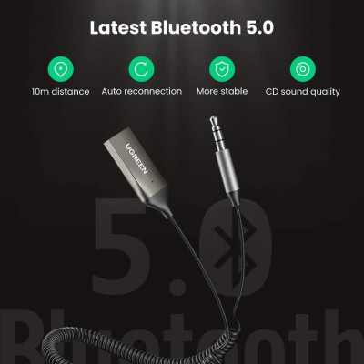 Bộ thu Bluetooth 5.0 tích hợp mic đàm thoại UGREEN CM309 70601 - Hàng chính hãng