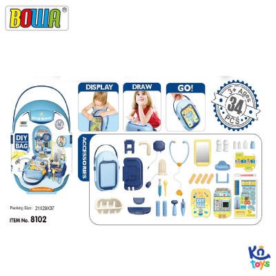 Đồ chơi nhập vai BOWA 8102 – Bộ bác sĩ 34 chi tiết 