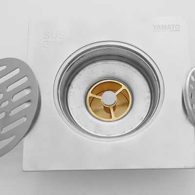 Hố ga thoát sàn inox 304 (15x15cm) Yamato YMTDL04A