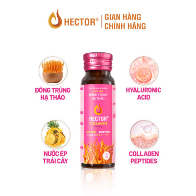 Nước Nấm Đông Trùng Hạ Thảo HECTOR Collagen bổ sung collagen, hỗ trợ làm đẹp da
