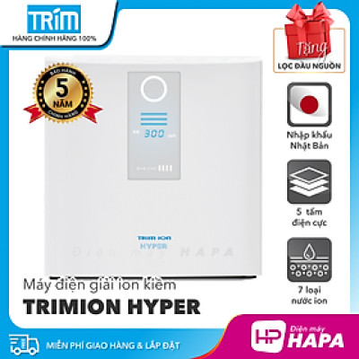 Máy Điện Giải iON Kiềm TRIM ION HYPER - 5 tấm điện cực Titan, Tạo ra 7 loại nước ion, Trimion Hyper - Hàng Chính Hãng