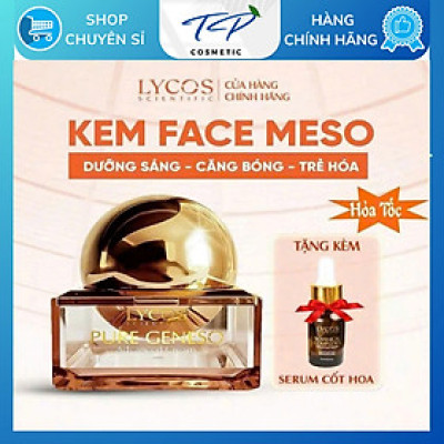 [MUA 1 ĐƯỢC 2] Kem Face Meso Tế Bào Gốc Pure Geneso Advanced Cream Lycos 20g: Sáng mịn, bật tone, giúp da căng mướt mịn màng ngay sau khi sử dụng