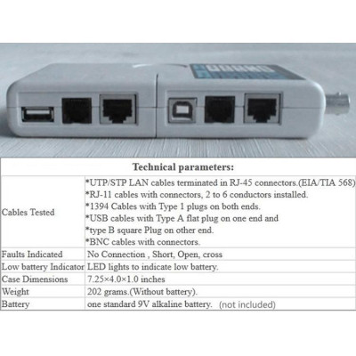 Máy Test Mạng NF3468 đo test cáp mạng cáp RJ45 test cáp đồng trục BNC chuyên nghiệp