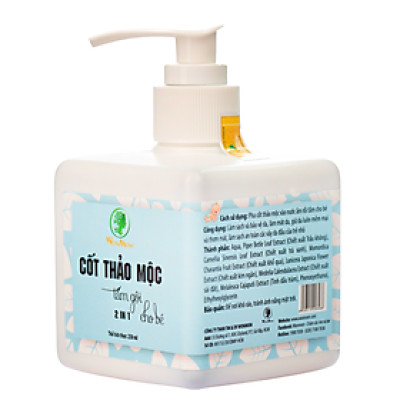 Cốt thảo mộc tắm và gội bé Wonmom 250ml