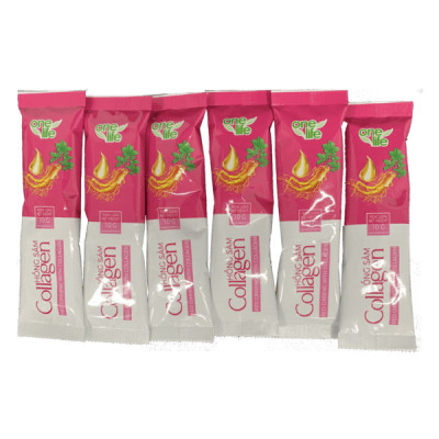 Thực Phẩm Chức Năng Collagen Hồng Sâm Cao Cấp OneLife - Hộp 7 gói