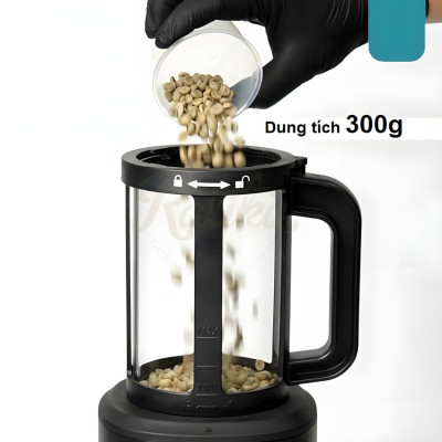 Máy rang hạt cà phê không khí dùng cho gia đình cao cấp Cafemasy CCR-1209R2 - Bảo Hành 12 Tháng (Hàng Nhập Khẩu)