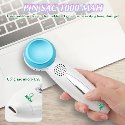 Máy massage mặt Nikio NK-127 - Điện di tinh chất, massage nóng lạnh trẻ hóa da mặt