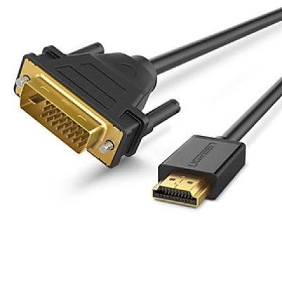 Ugreen UG10137HD106TK 5M màu Đen Cáp chuyển đổi HDMI sang DVI 24 + 1 thuần đồng - HÀNG CHÍNH HÃNG