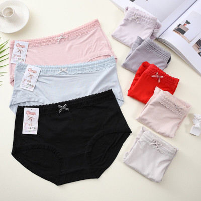 Quần lót nữ cotton mềm mịn, kháng khuẩn thoáng mát, co giãn 4 chiều ôm sát đính nơ xinh tôn vòng 3 gợi cảm