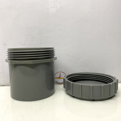 Bít xả ren ngoài 140 (Male threaded clean out) nhựa PVC Bình Minh _BXRN140
