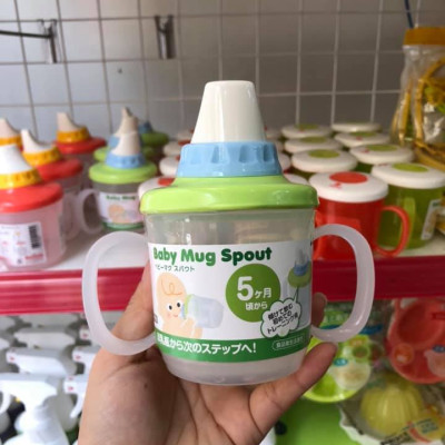 Cốc tập uống có vòi hút (trong suốt) nội địa Nhật Bản