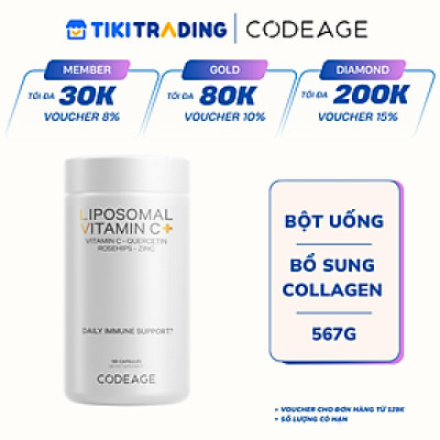 Bột Uống Bổ Sung Collagen Codeage Giúp Trẻ Hóa Da Toàn Diện Codeage Multi Collagen Peptides Powder 567g