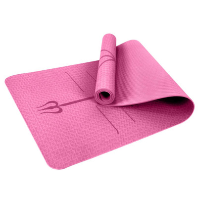 Thảm Tập Yoga Định Tuyến - 2 Lớp Dày 6mm Tặng Kèm Túi - Kích Thước 183x61cm
