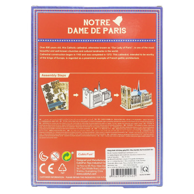 Mô Hình Giấy 3D Nhà Thờ Đức Bà Paris - Cubic Fun S3012H (39 Mảnh Ghép)