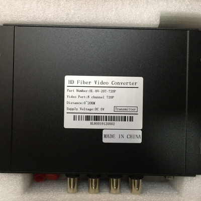 Bộ chuyển đổi video sang quang 8 kênh GNETCOM HL-8V-20T/R-720P (2 thiết bị,2 adapter) - Hàng Chính Hãng