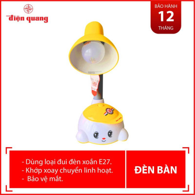 Đèn bàn Điện Quang ĐQ DKL04 BW (kiểu trẻ em, vàng trắng, bóng warmwhite)