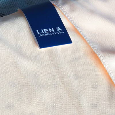 Gối nằm cao su thiên nhiên em bé Liên Á Oval + Kèm áo gối cùng kích thước .