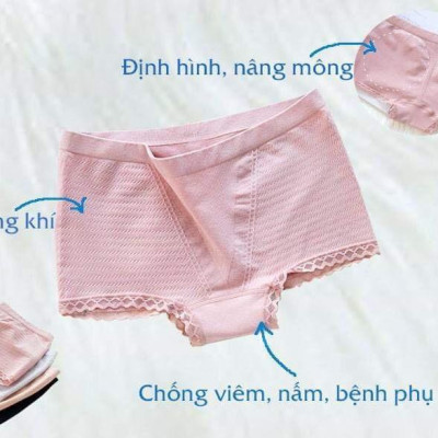 COMBO 3 QUẦN LÓT ĐÙI NÂNG MÔNG KHÁNG KHUẨN 2 IN 1- ĐỦ 3 MÀU