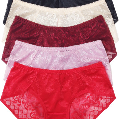 Combo 10 Quần Lót Nữ Ren Lụa Cao Cấp Sexy Siêu Đẹp Hàng Xuất LR04