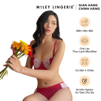 Áo Ngực Cúp Ngang Phối Viền Ren  Miley Lingerie BRM04202