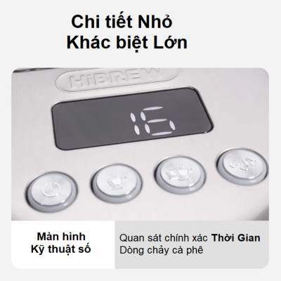 Máy pha cà phê bán tự động Espresso, Cappuccino, Latte thương hiệu HiBREW H10B cao cấp - Hàng Chính Hãng