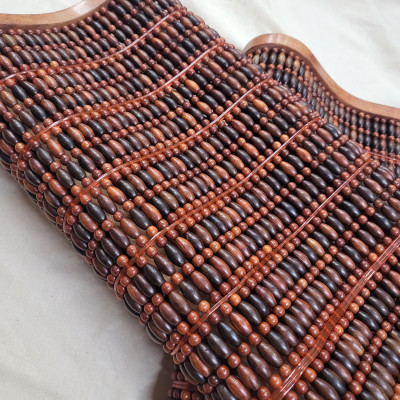 Gối Công Thái Học , Gối Gỗ Trắc Hạt - Kích thước 43cmx24cmx8cm/4cm ( video , hình thật )