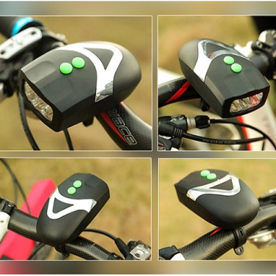 Đèn chiếu sáng có còi dành cho xe đạp - Hàng chính hãng 