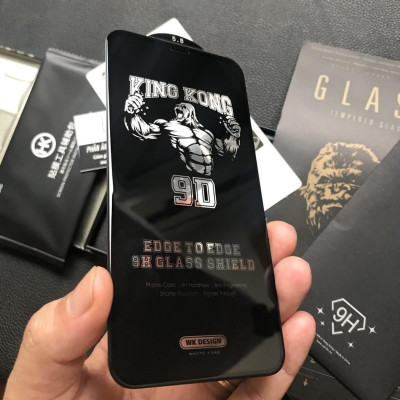 Kính Cường Lực KingKong 9D Trong Suốt Dành Cho iPhone - Full Hộp Sắt Cao Cấp - Dán Full Màn - Hàng Chính Hãng