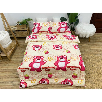 Chăn Hè Lẻ chần bông 3 lớp, Chất Cotton Poly mền mịn, không xù lông, không phai màu, Size 1m8x2m.( không gồm ga gối)