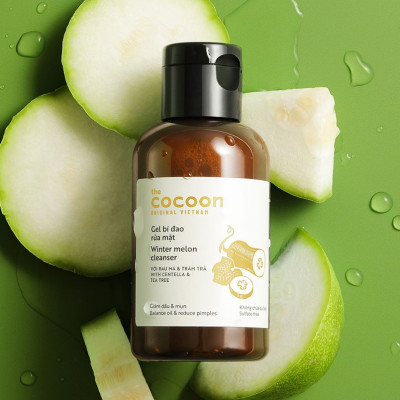Bộ 3 chăm sóc da mụn: Gel rửa mặt bí đao 140ml + Toner bí đao 140ml + Tinh chất bí đao cocoon 70ml