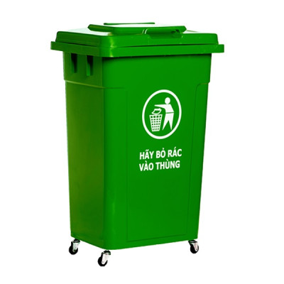 Thùng rác nhựa 60L màu xanh
