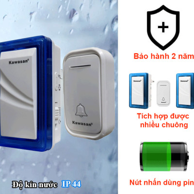 CHUÔNG CỬA KHÔNG DÂY DB658 (BLACK) THƯƠNG HIỆU KAWASAN
