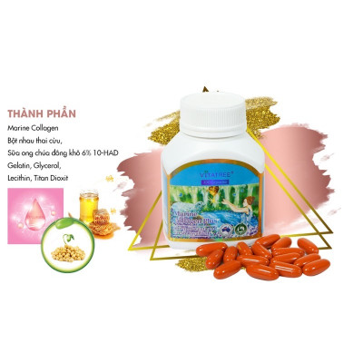 Viên uống Vitatree Marine Collagen plus , hộp 100v, làm đẹp da, chống lão hoá, nhập khẩu Úc
