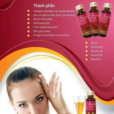Combo 2 hộp (20 chai) Collagen 20000 Plus Ex.beaute Nhật Bản