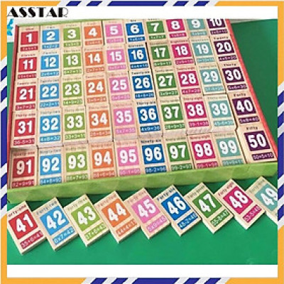 Đồ Chơi Gỗ, Bộ Domino Số 100 Quân, Đồ Chơi Trẻ Em Phát Triển Tư Duy Sáng Tạo