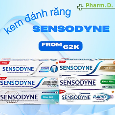 [CHÍNH HÃNG] Kem Đánh Răng Sensodyne – Giảm Ê Buốt, Bảo Vệ Răng Nhạy Cảm Hiệu Quả