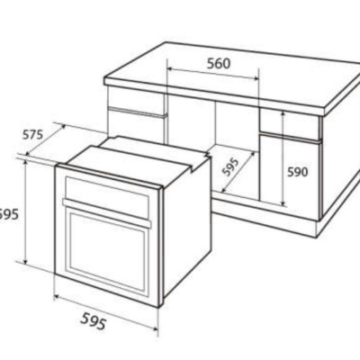 Lò Nướng Âm Tủ KAFF KF-BI75SLIM - 75L Thổ Nhĩ Kỳ - Hàng Chính Hãng