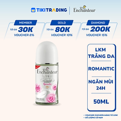 Lăn Khử Mùi Trắng Da Hương Nước Hoa Enchanteur Romantic 50ml - 1012063