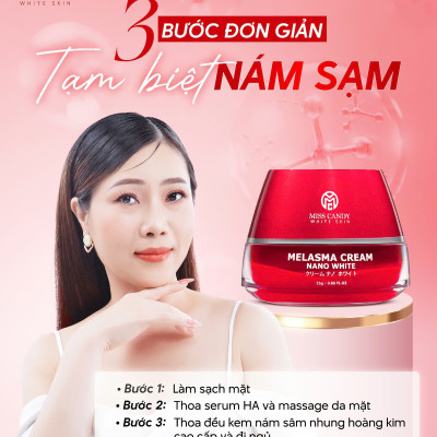 [MISS CANDY] Combo 2 Kem Dưỡng Trắng Da Mờ Thâm Nám Sâm Nhung Hoàng Kim Cao Cấp Melasma Cream Nano White MISS CANDY 25g, Giúp Tái Tạo Da Bị Nhiễm Corticoid, Phục Hồi Làn Da Hư Tổn & Làm Săn Chắc Da - PHỤNG BEAUTY