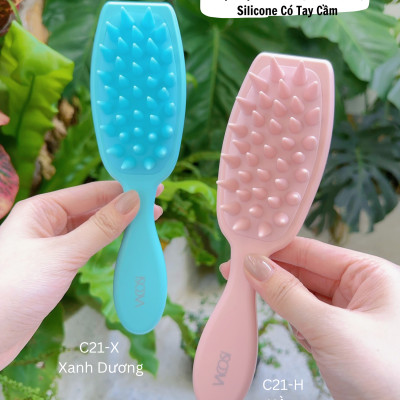 Lược gội & massage đầu răng silicone có tay cầm VACOSI MASSAGE & SHAMPOO COMB - C21