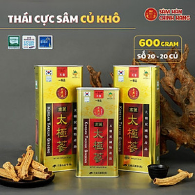 Thái cực sâm củ khô (Thiên sâm) 600g – số 20 (20củ special) – Daedong