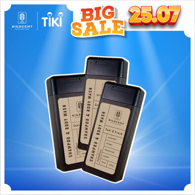Sữa tắm dầu gội cho nam hương nước hoa 375ml Rebellious thương hiệu SIGSCENT- COMBO 3