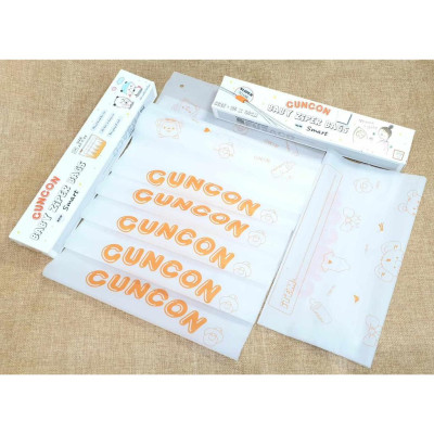 (25x35cm) Túi zip lụa mờ đựng đồ đi sinh khoá kéo đa năng - Hiệu Cún Con