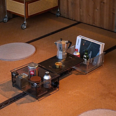 Giỏ lưới đa năng xếp gọn kết hợp với bàn IGT Campingmoon CK-24BF CK24BF