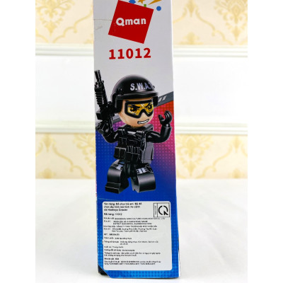 Bộ đồ chơi xếp hình mô hình xe cảnh sát Hawkeye Crawler 11012 - QMAN