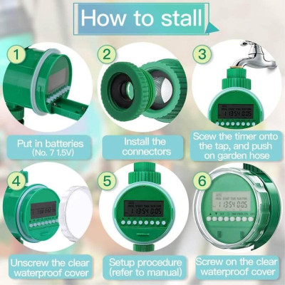 Hẹn giờ tưới - Đồng hồ hẹn giờ tưới cây tự động, chạy pin 1.5V