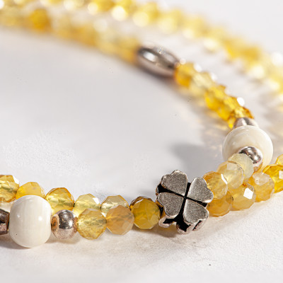 Vòng phong thủy Thạch anh vàng (Citrine) thiên nhiên  VT087