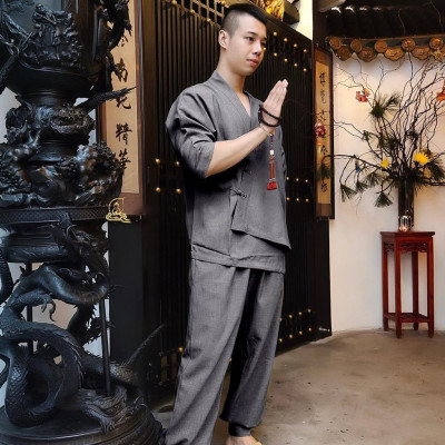 ĐỒ LAM ĐI CHÙA  Set Nam Cao Cấp SS1