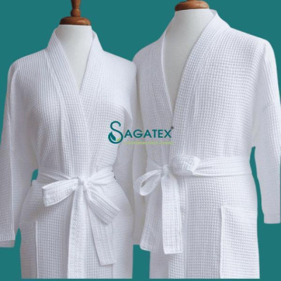 Áo Choàng Tắm Tổ Ong SAGATEX Kiểu Dáng Thanh Lịch Thấm Hút Tốt Cho Nam Và Nữ